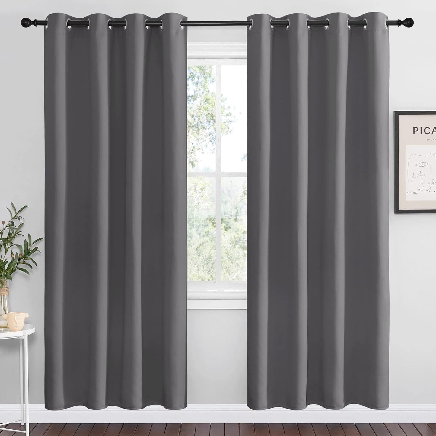 NICETOWN Blackout Curtains 42x63" Black
