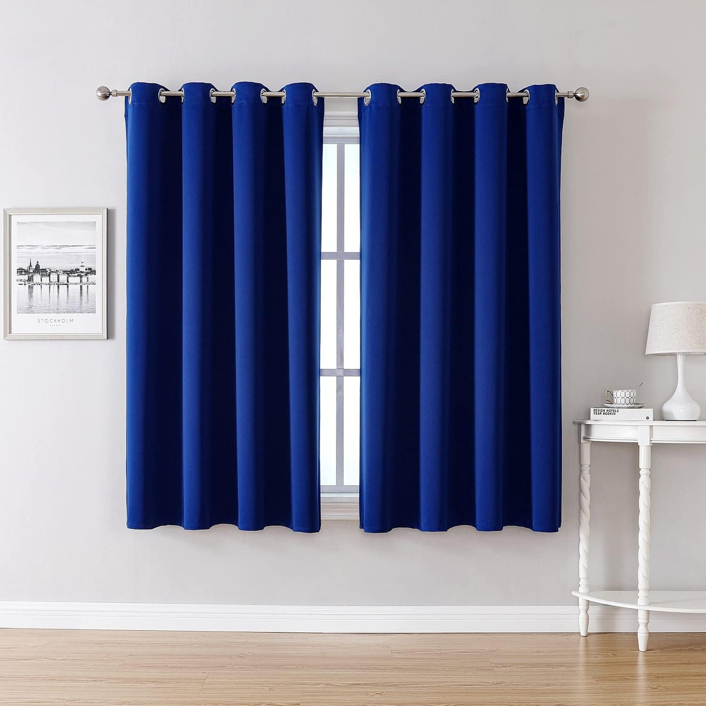ChrisDowa Blackout Curtains 42x63" Grey, 2 Panels