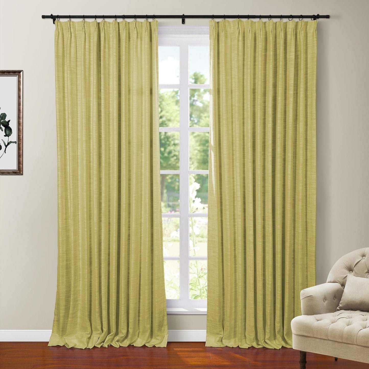TWOPAGES Polyester Linen Heavy Weight Blackout
