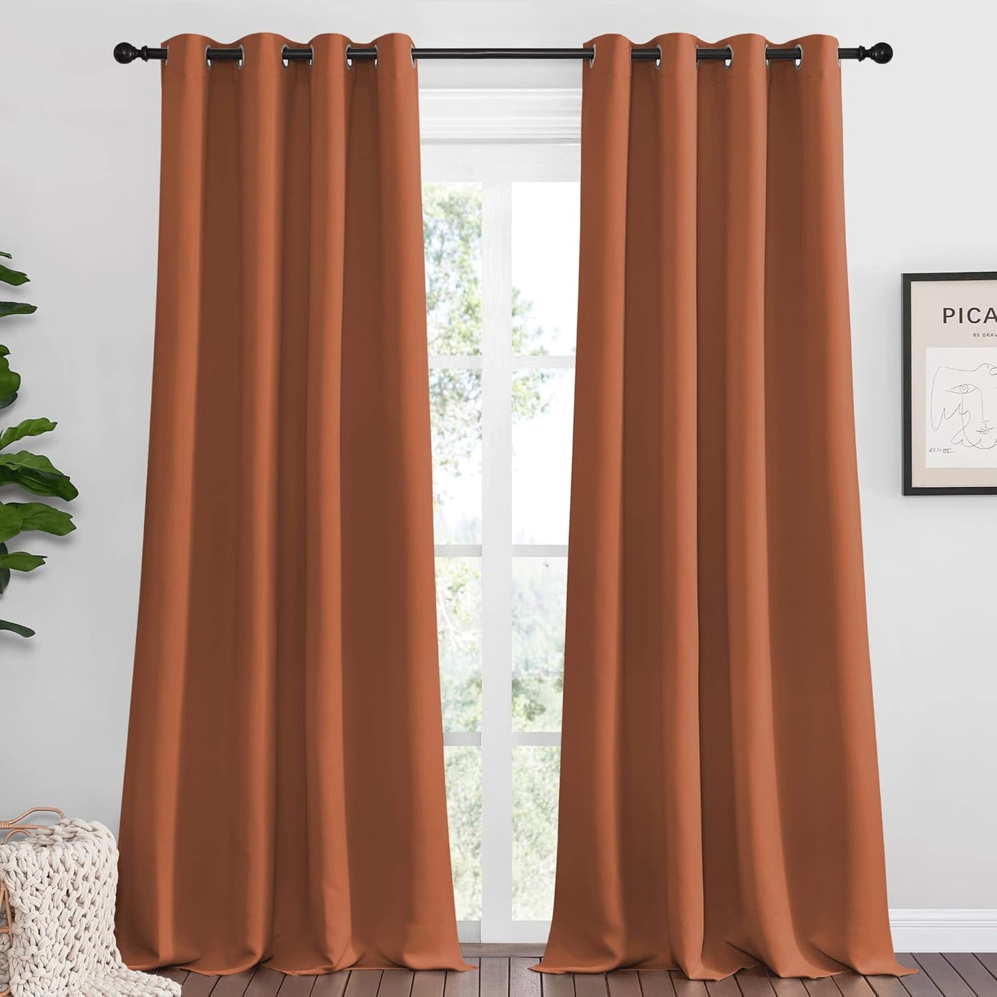 NICETOWN Blackout Curtains 42x63" Black