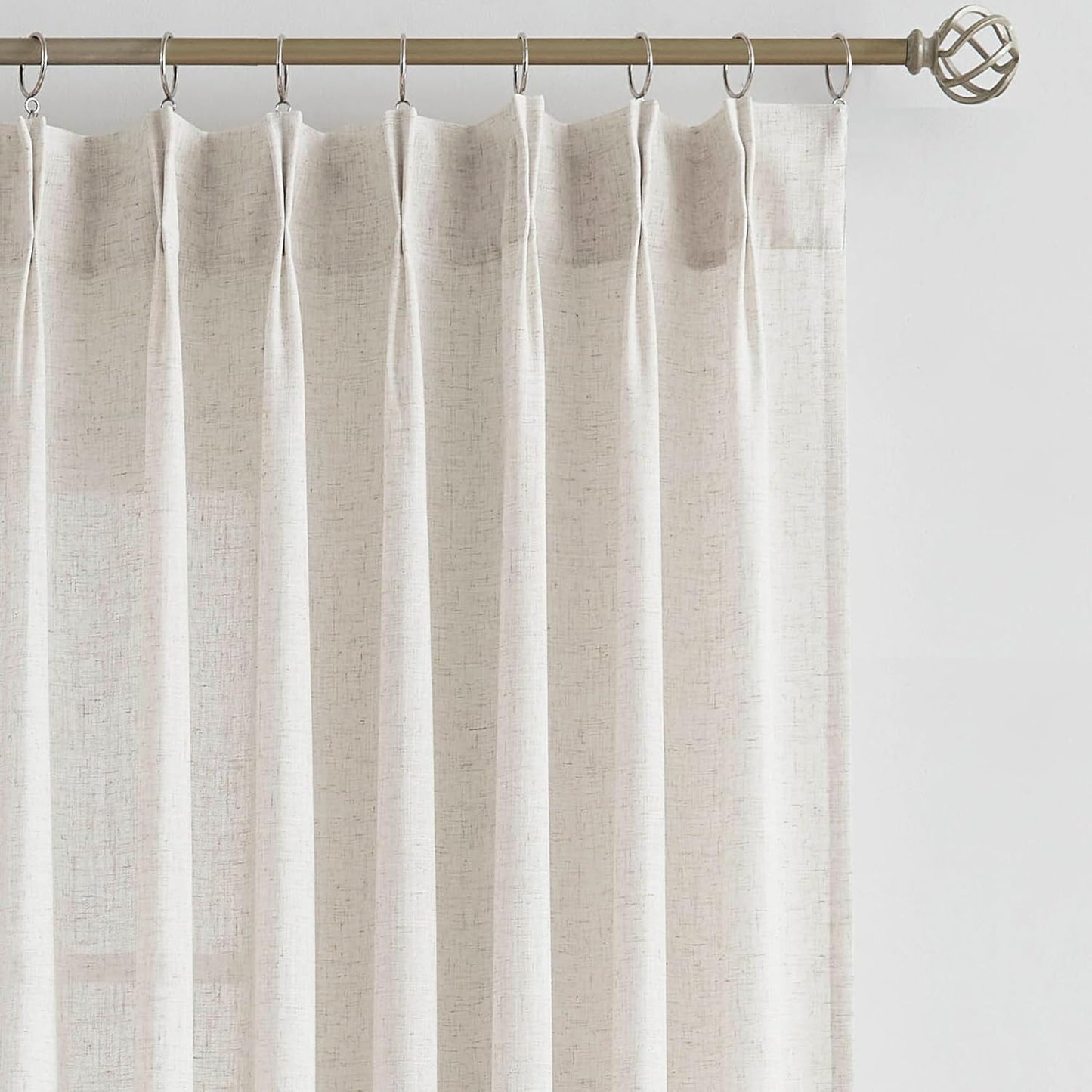 Pinch Pleat Sheer Curtains 42x95, 2 Panels