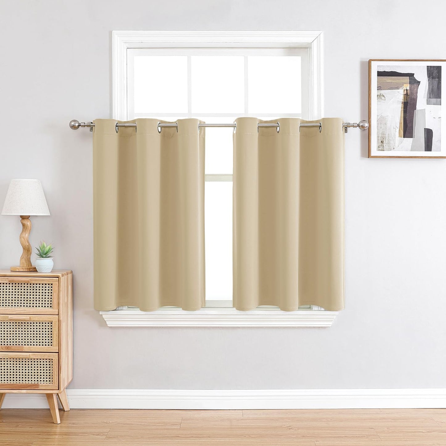 ChrisDowa Blackout Curtains 42x63" Grey, 2 Panels
