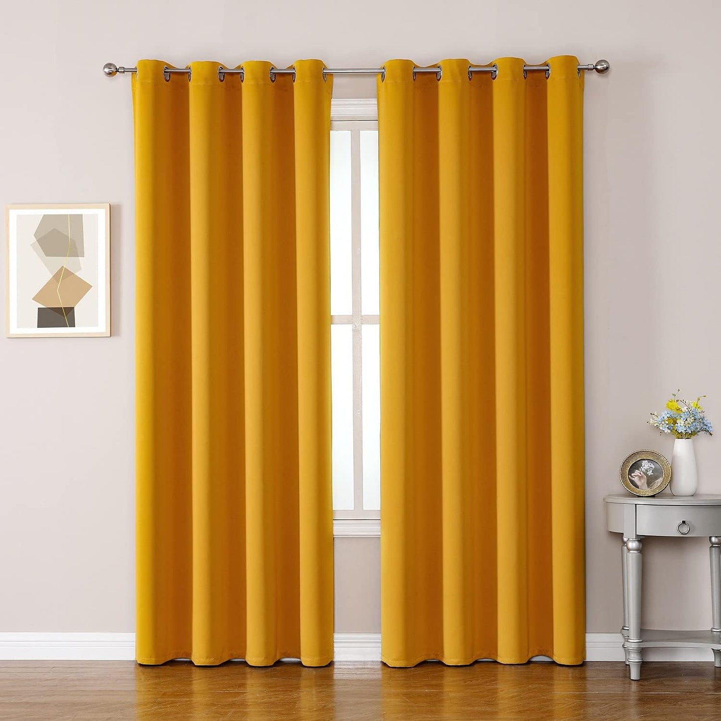 ChrisDowa Blackout Curtains 42x63" Grey, 2 Panels