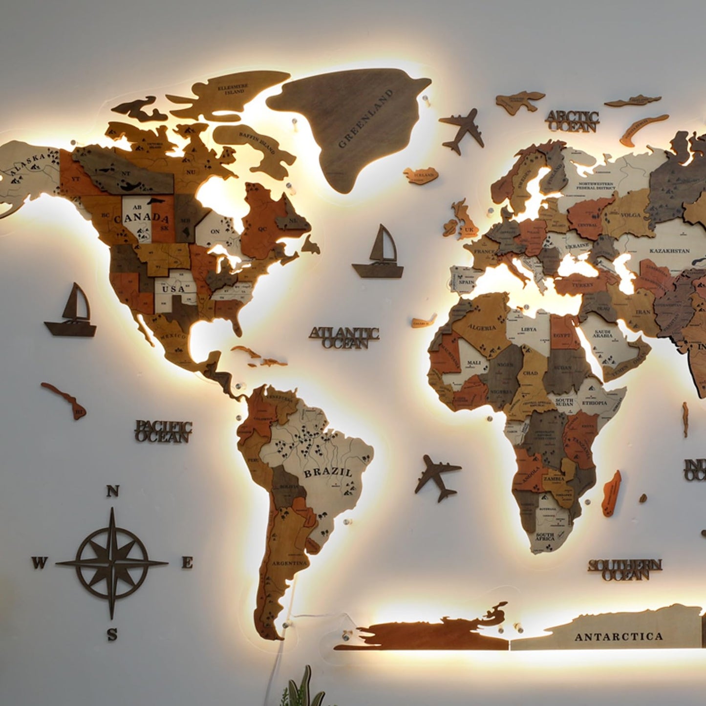 3D LED World Map – Medium