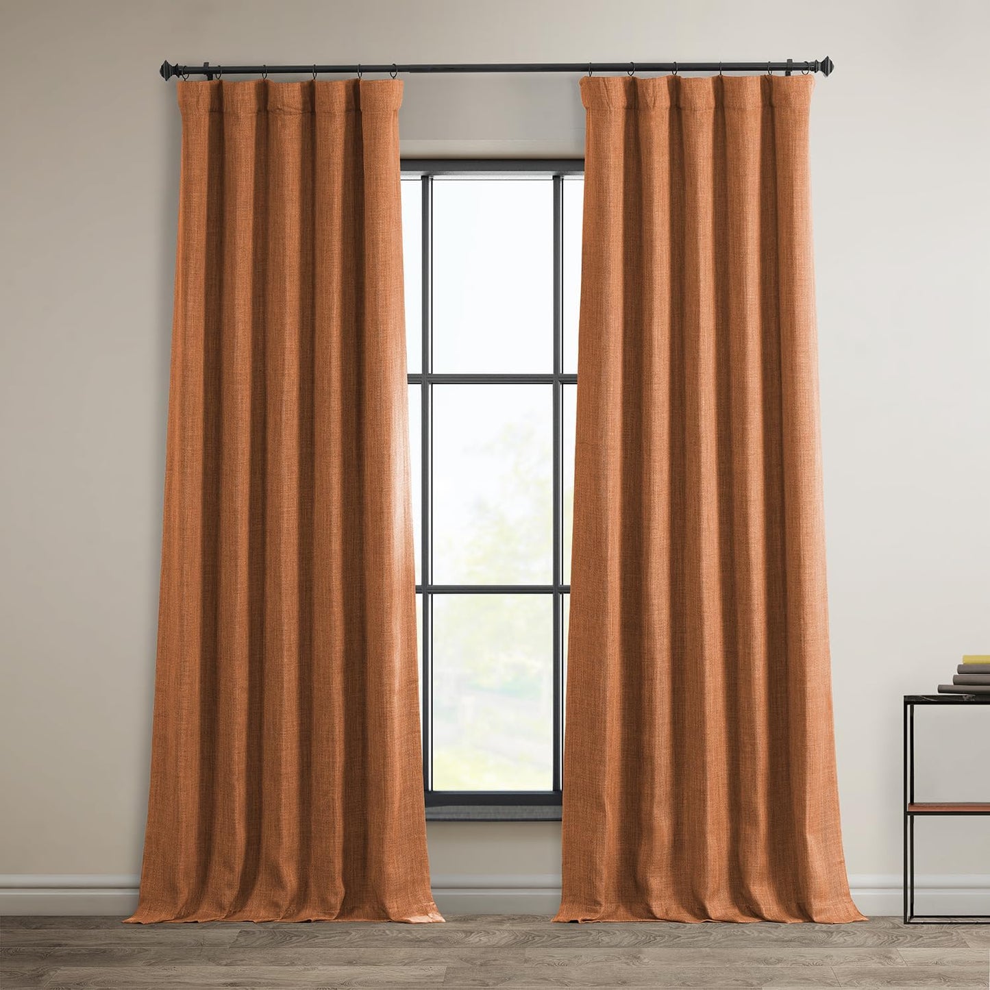 HPD Faux Linen Curtain 100x96" Birch, 1 Panel