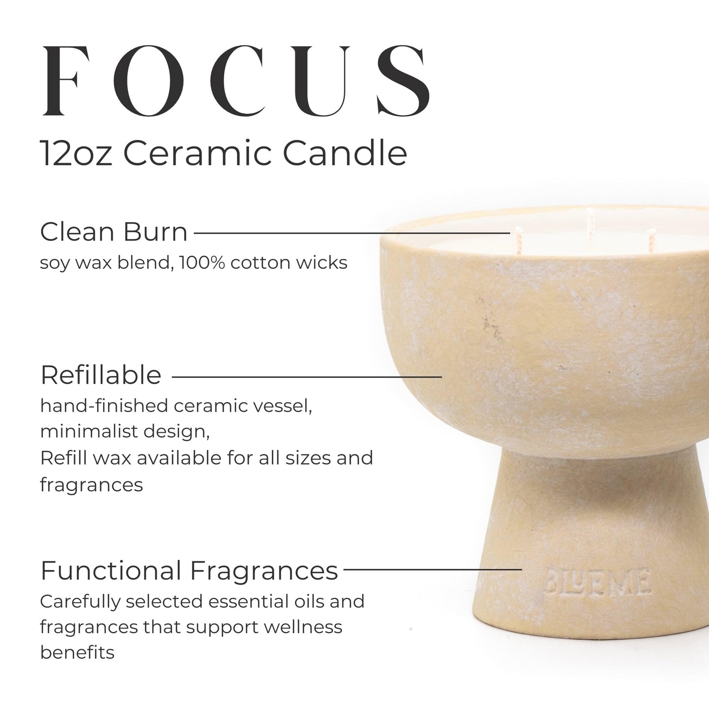 BLUEME 6-Wick Bergamot & Musk Candle