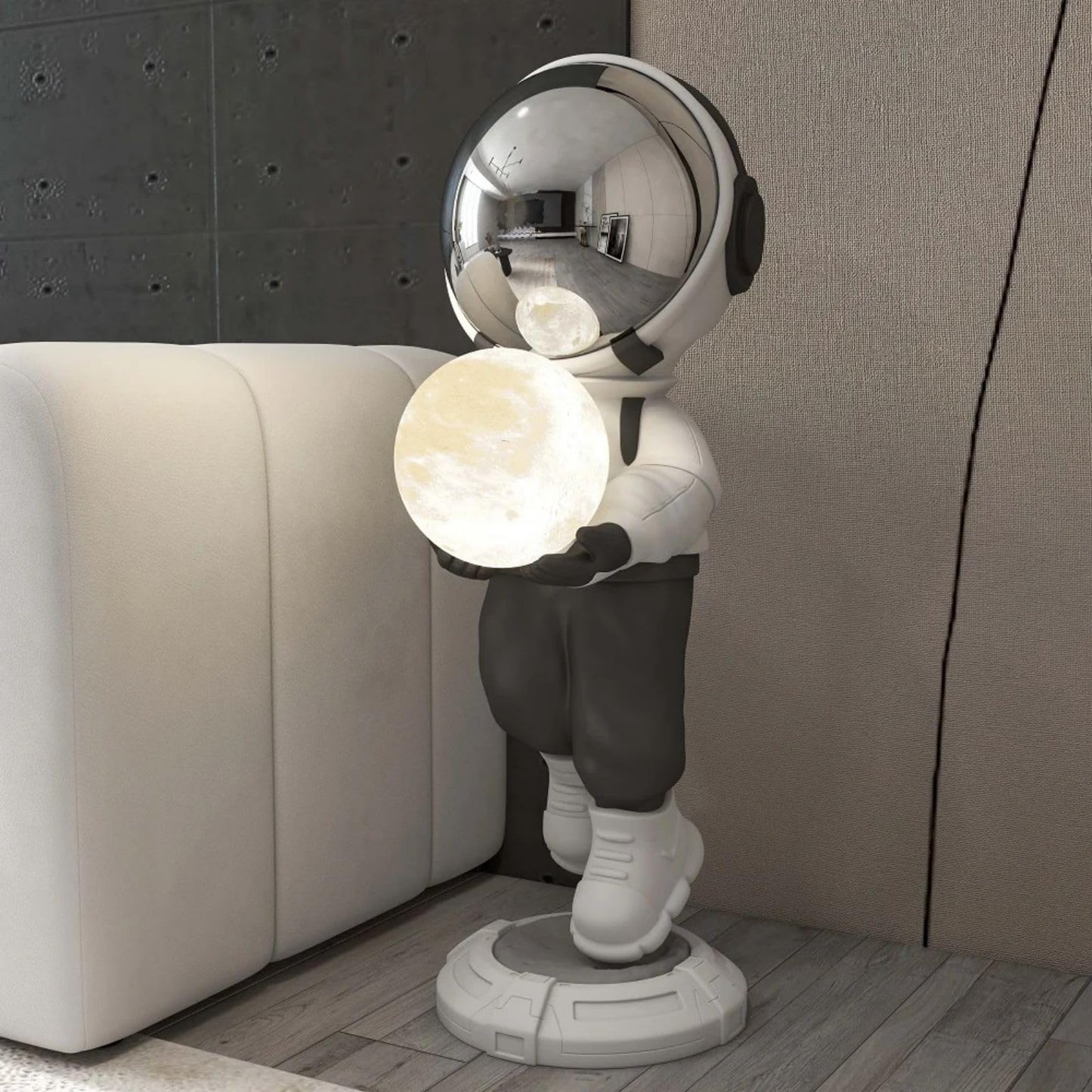 Gold Astronaut Floor Statue