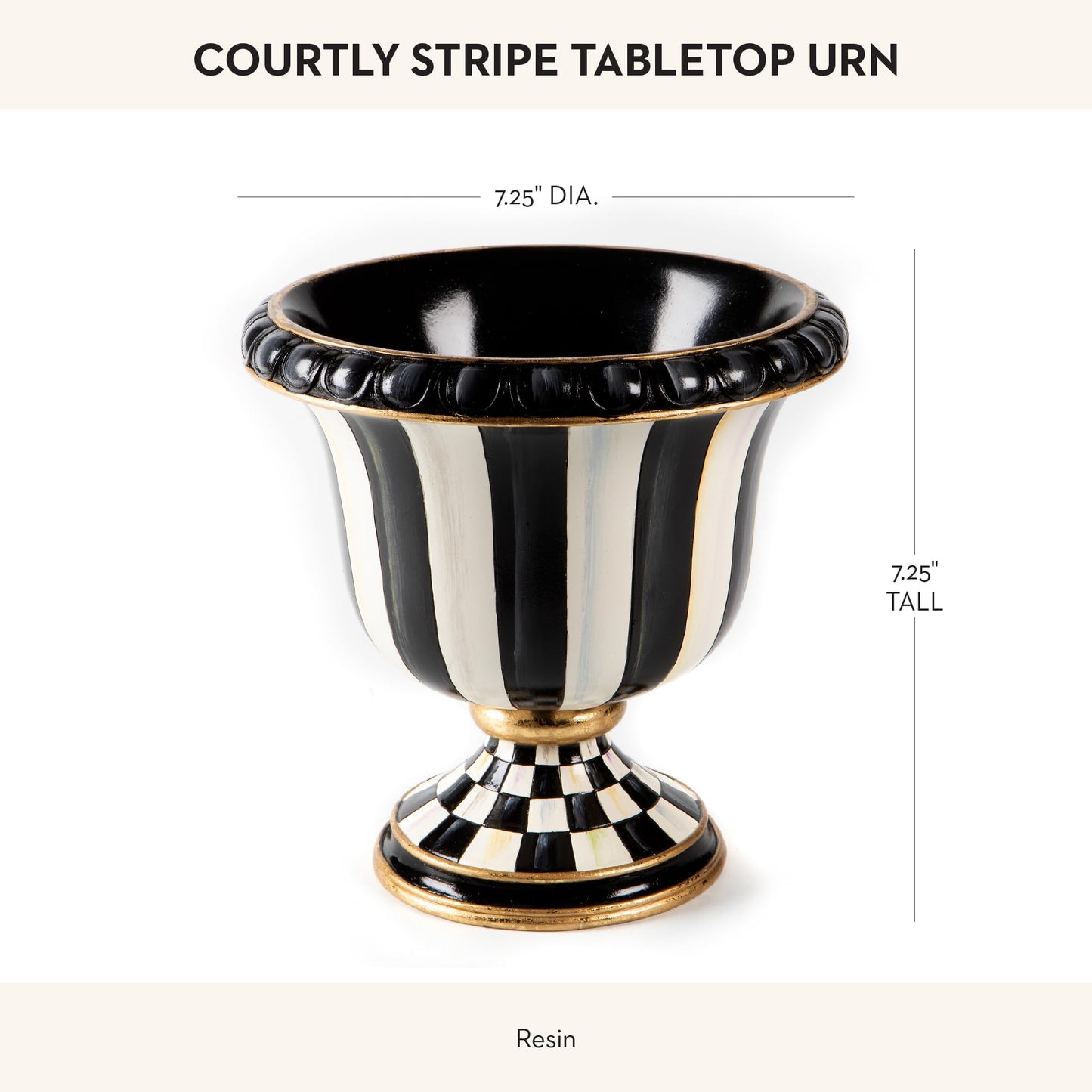 MACKENZIE-CHILDS Urn – Black & White