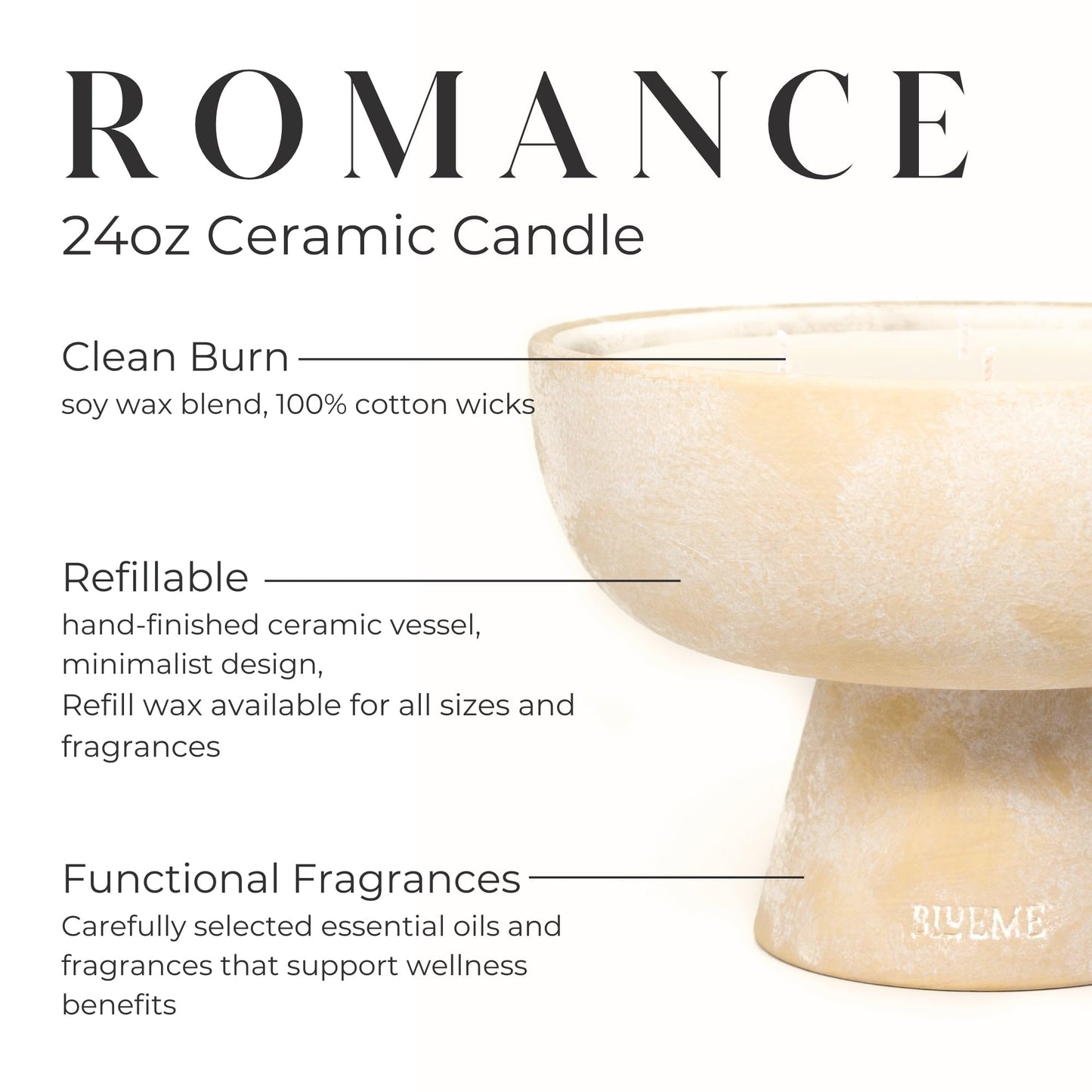 BLUEME 6-Wick Bergamot & Musk Candle