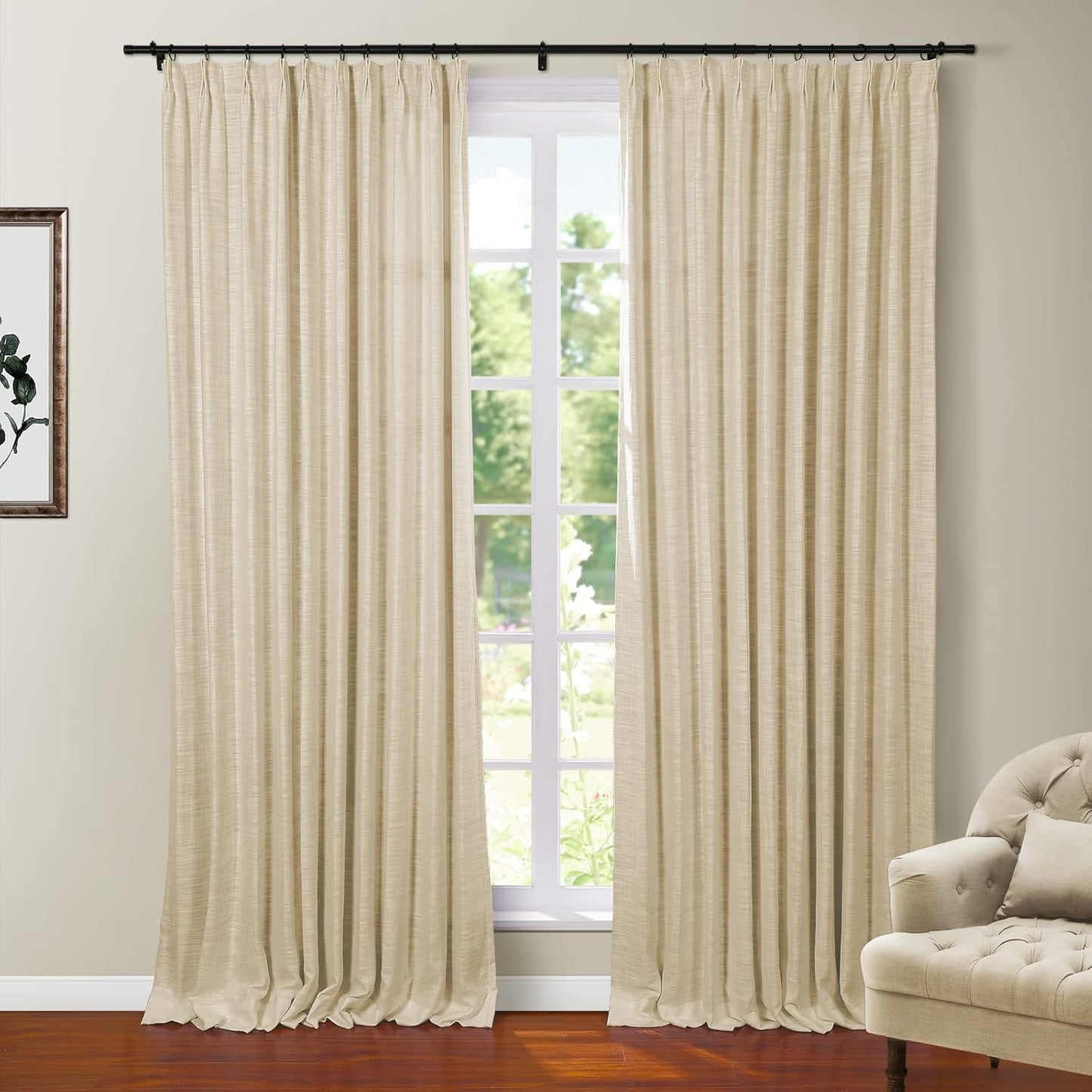 TWOPAGES Polyester Linen Heavy Weight Blackout