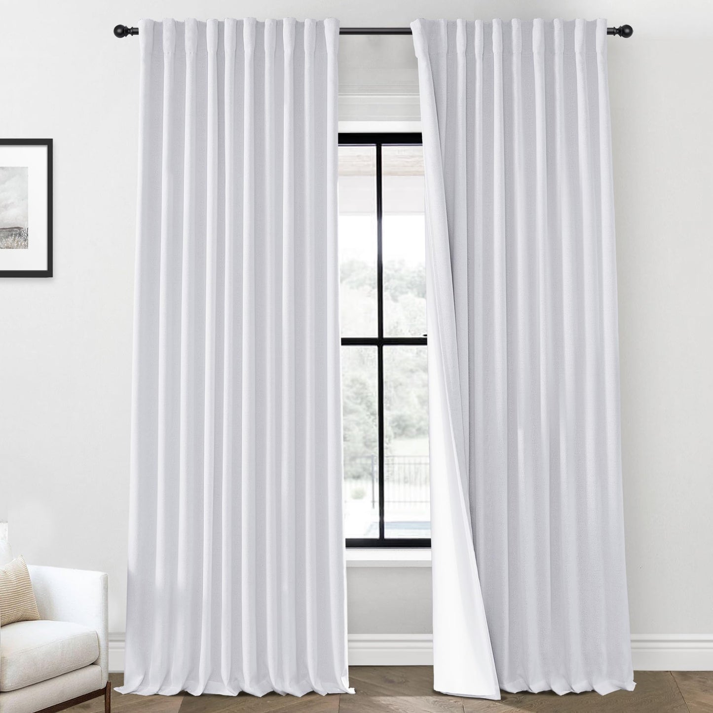 Boho Blackout Curtains Cream 70x90, 2 Panels