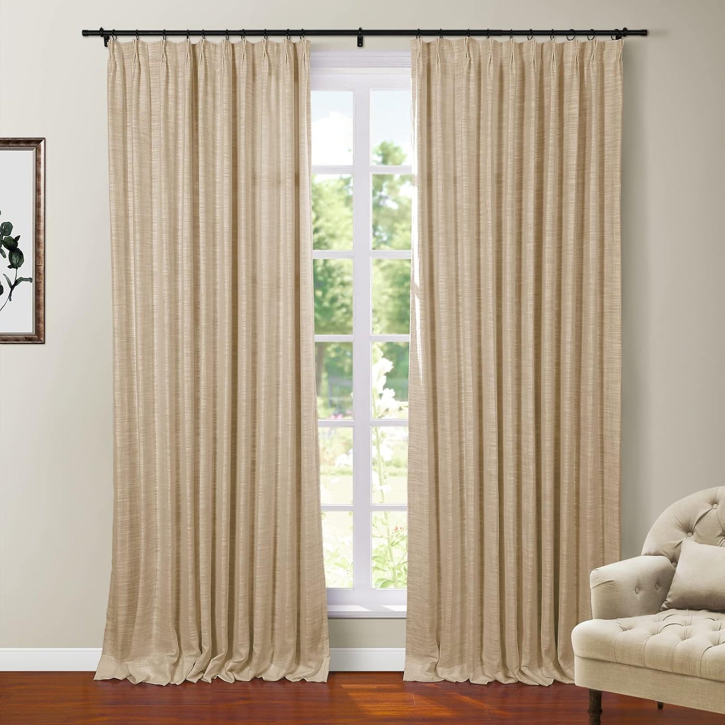 TWOPAGES Polyester Linen Heavy Weight Blackout