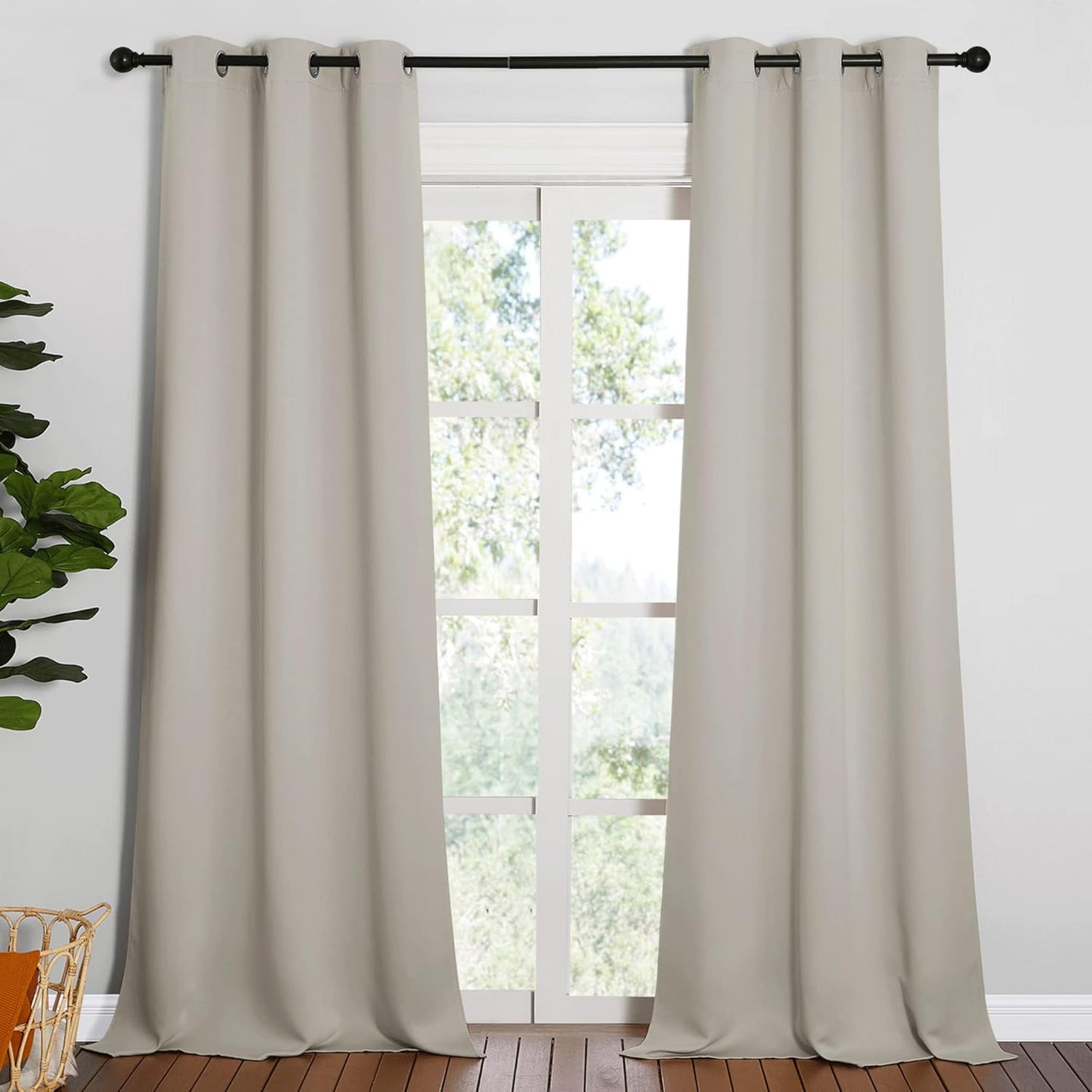 NICETOWN Blackout Curtains 42x63" Black