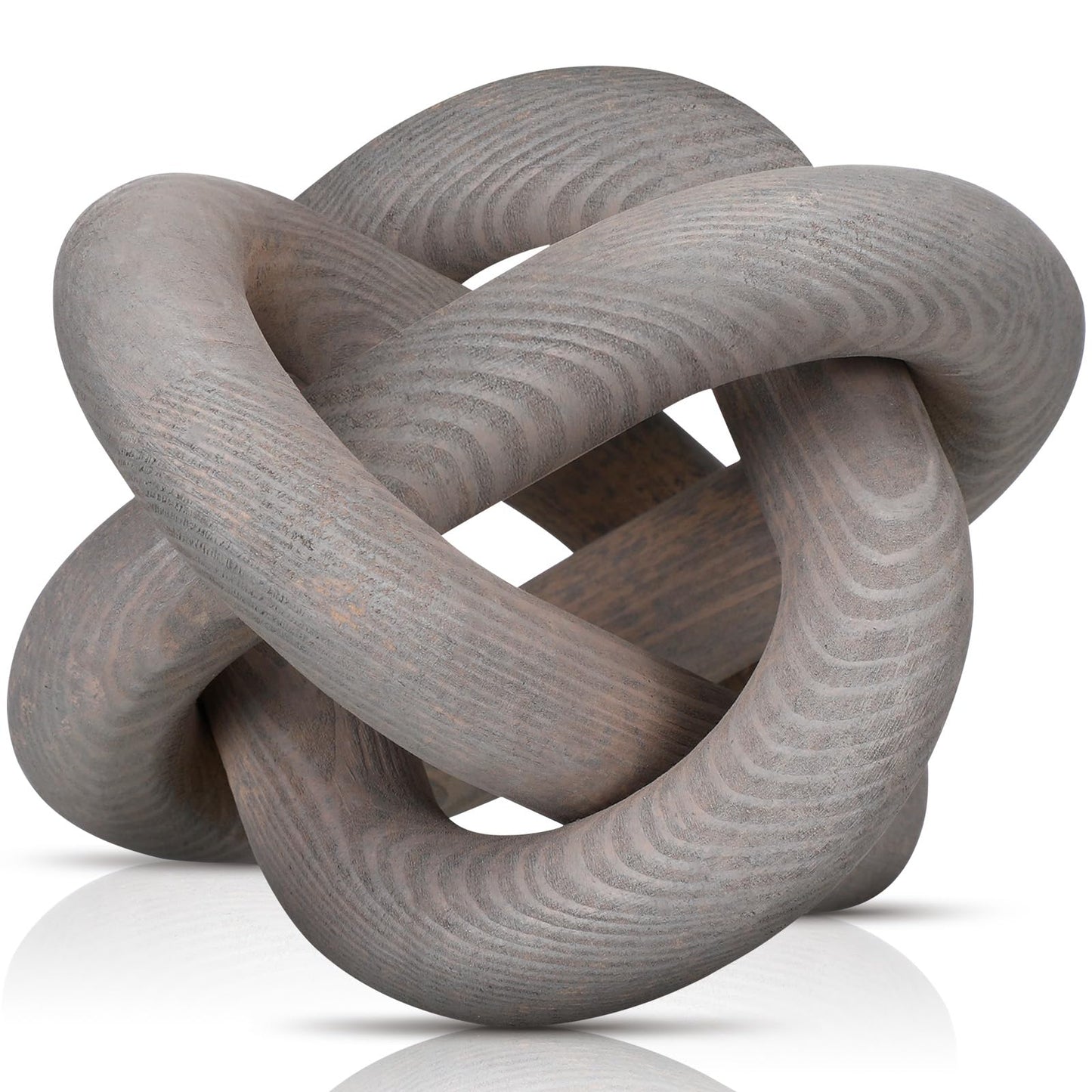 Yalikop Wood Knot Decor, White