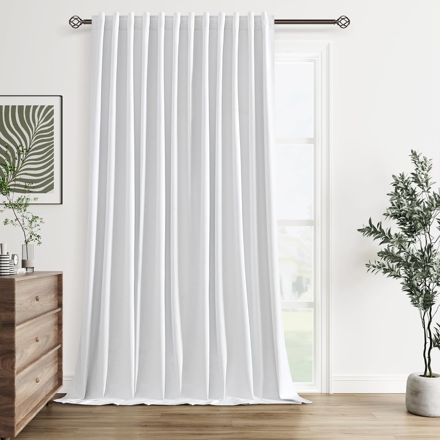 Cream Linen Blackout Curtains – 2 Panels