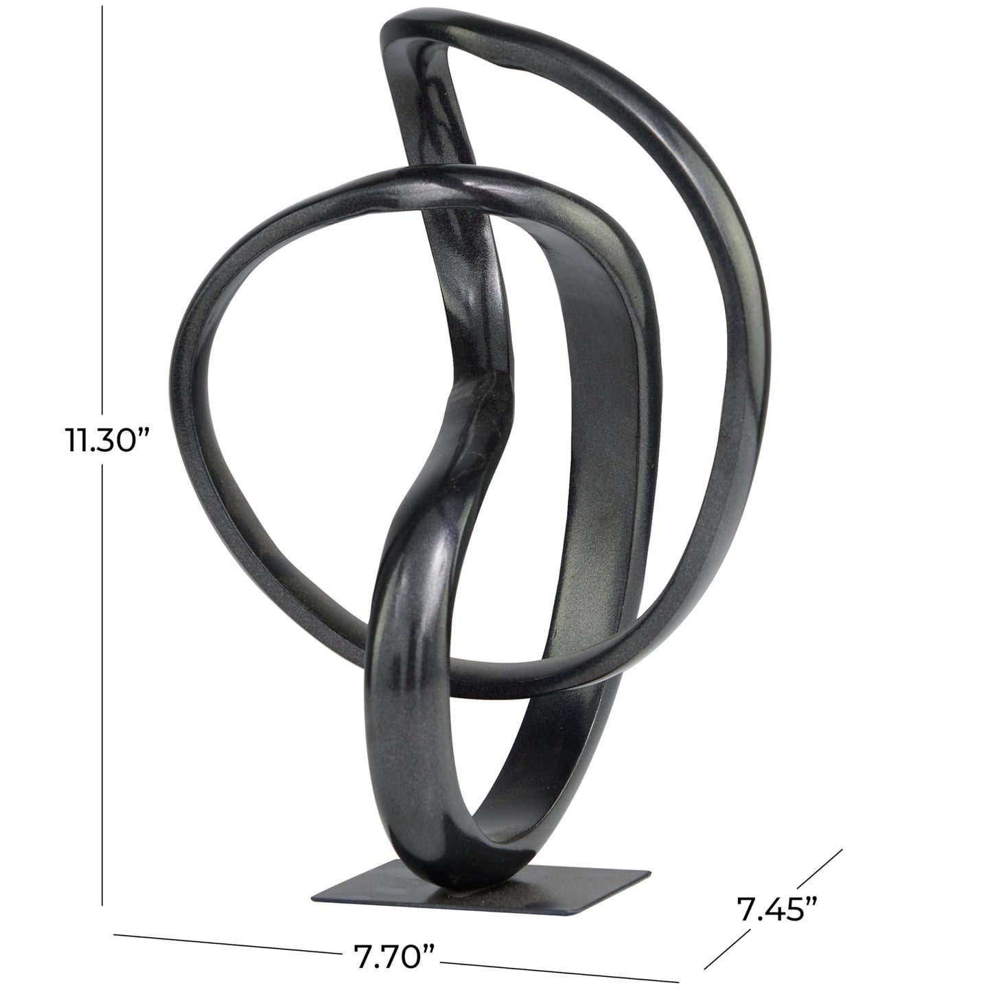Deco 79 Abstract Sculpture 62" Black