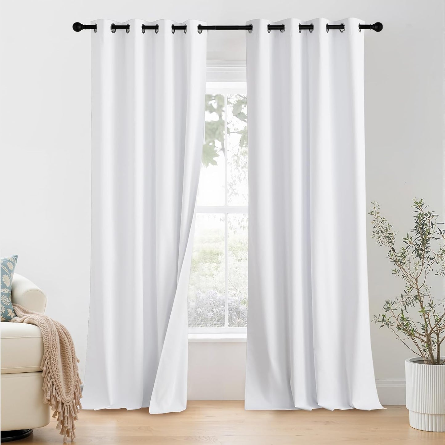 NICETOWN Blackout Curtains 42x63" Black