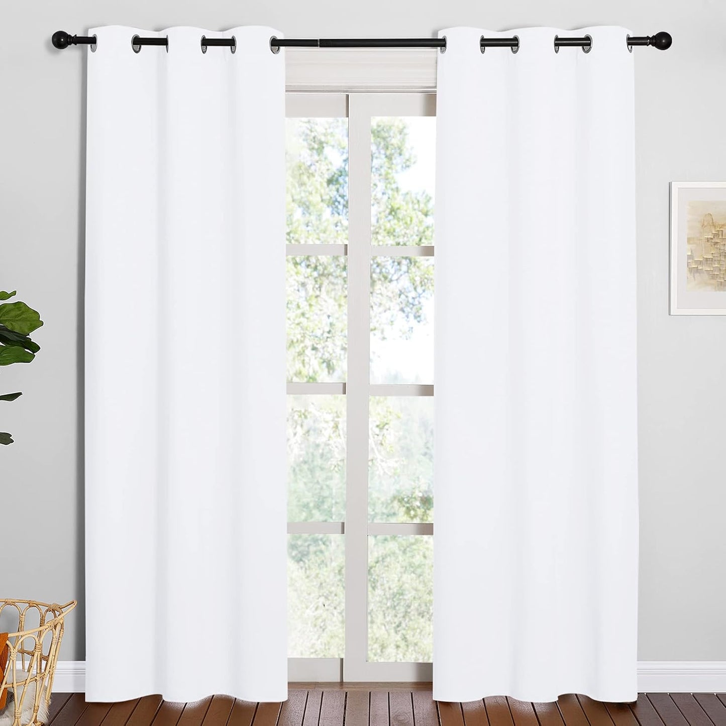 NICETOWN Blackout Curtains 42x63" Black