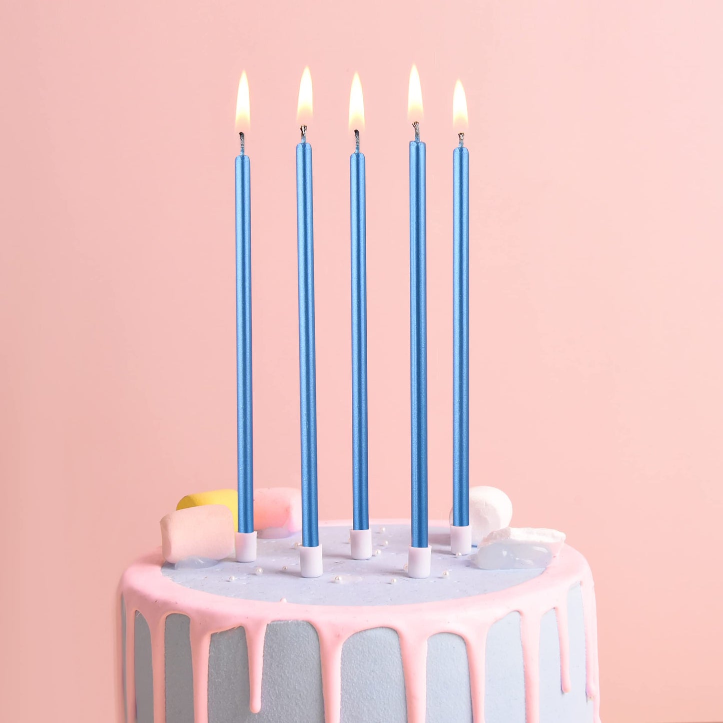 PHD CAKE Gold Long Thin Metallic Birthday Candles