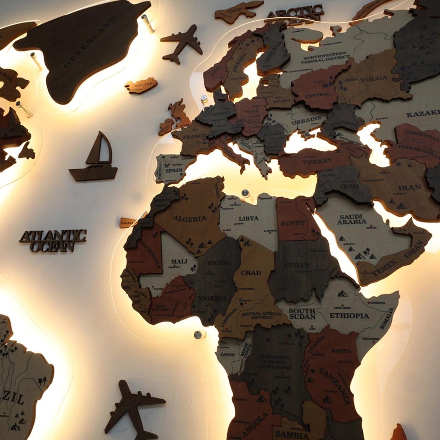 3D LED World Map – Medium