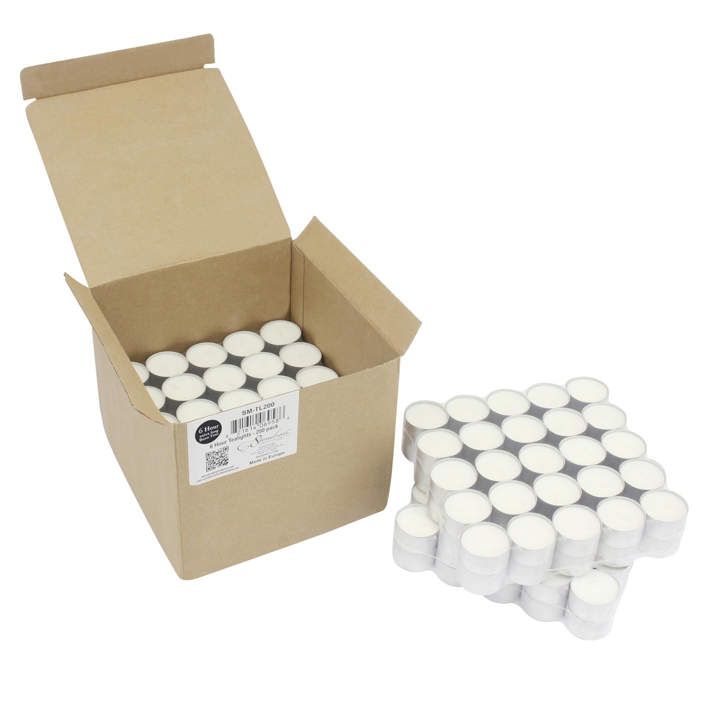 Stonebriar Unscented Long Burning White Tealight Candles
