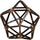 Mind Reader Geometric Metal Sculpture, Black
