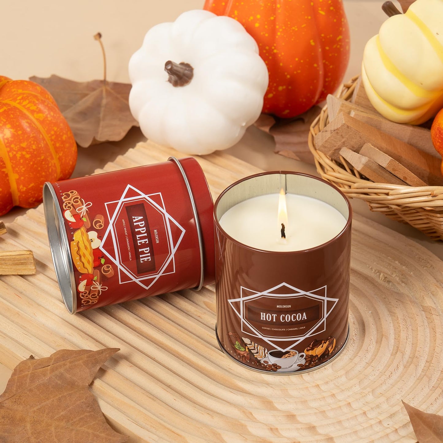 Fall Candles – 36oz (4×9oz) Soy Candles