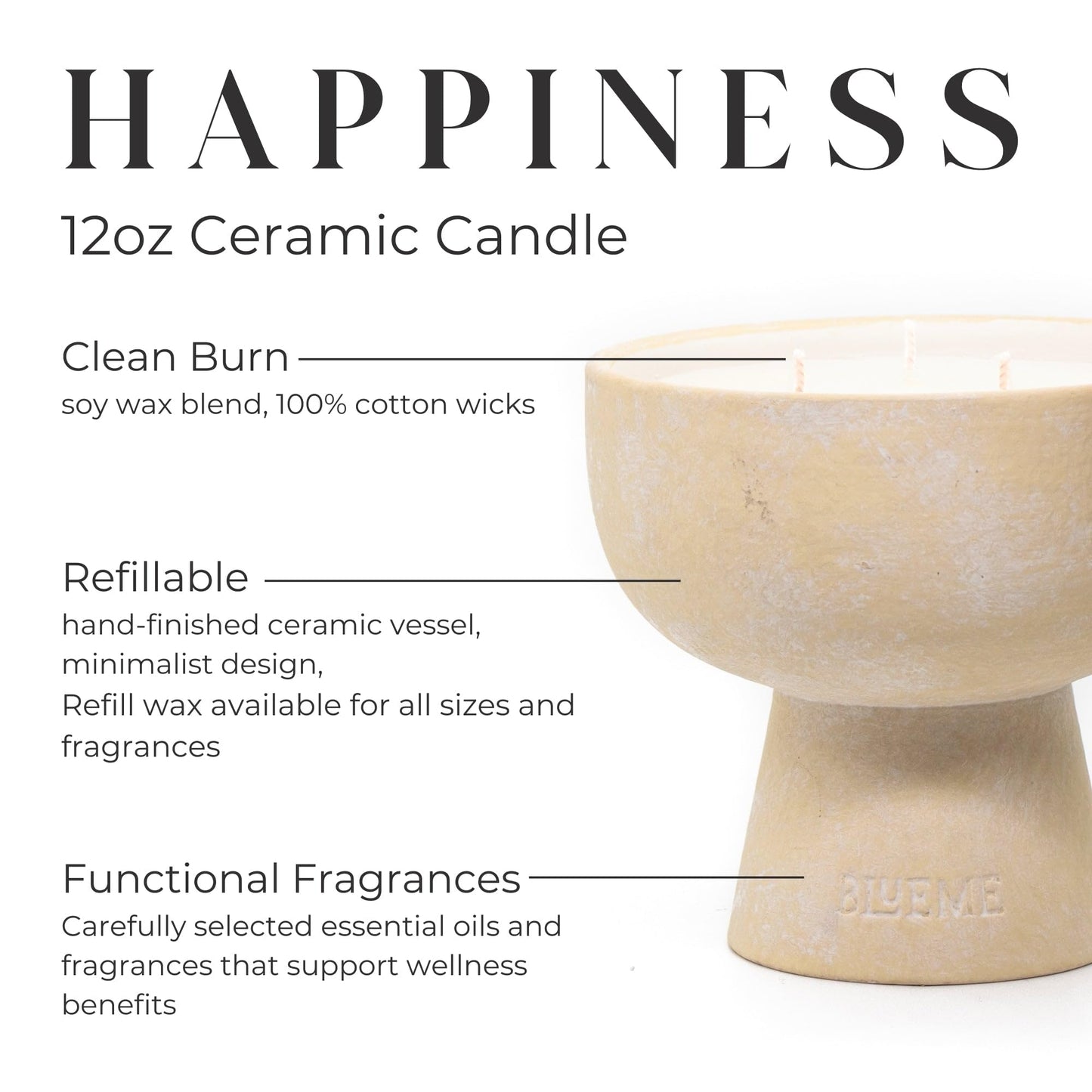BLUEME 6-Wick Bergamot & Musk Candle