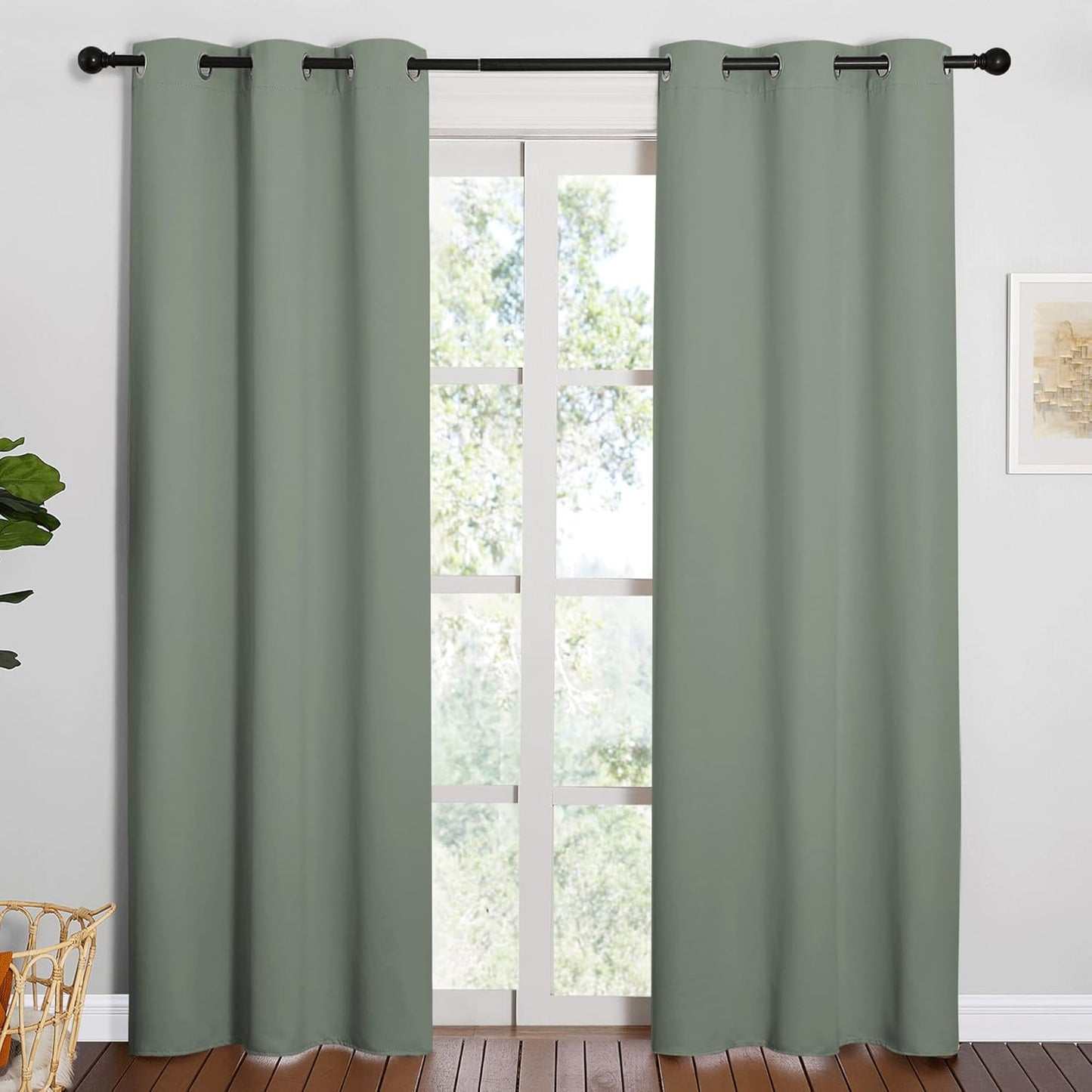 NICETOWN Blackout Curtains 42x63" Black