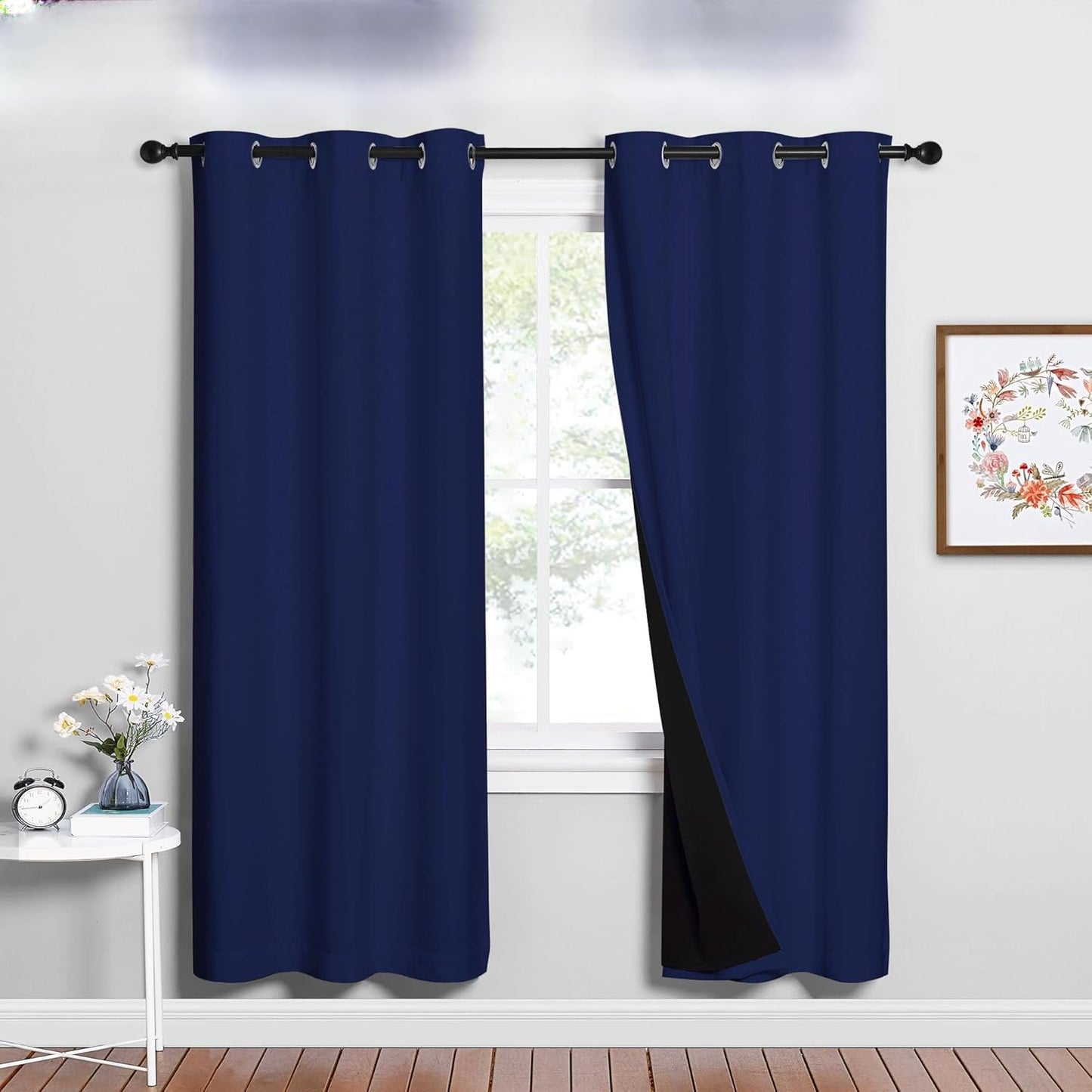 NICETOWN Grey Blackout Curtains 70x108, Set of 2