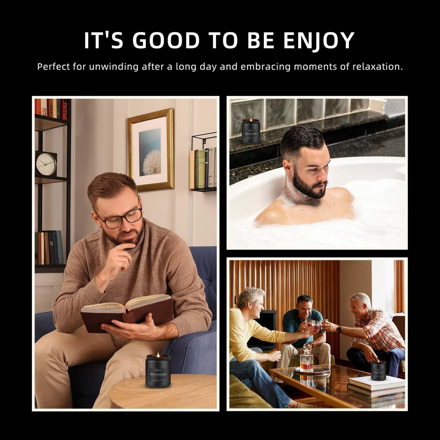 Men’s 4-Pack Scented Candle Set