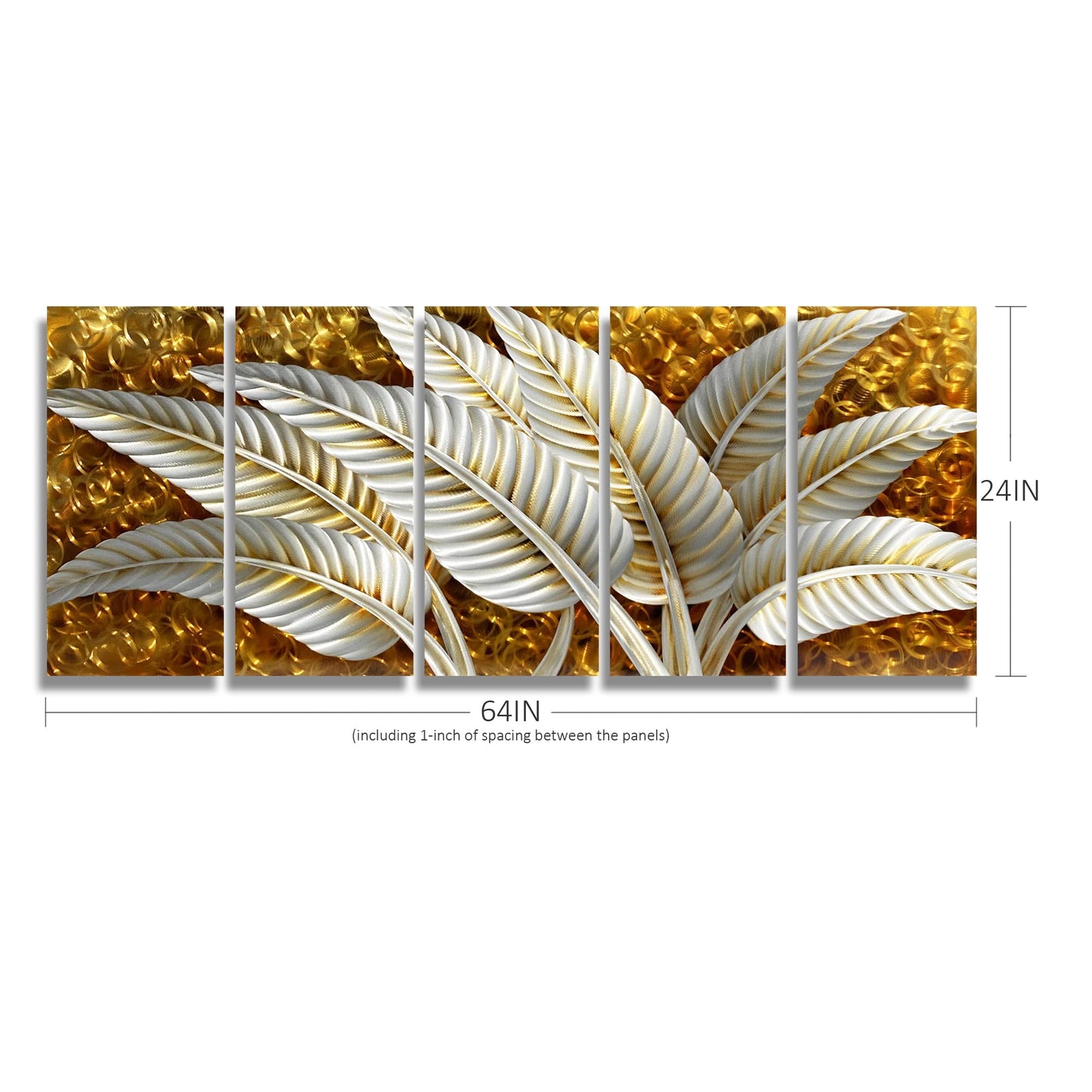BATRENDY ARTS Silver Tree Wall Art