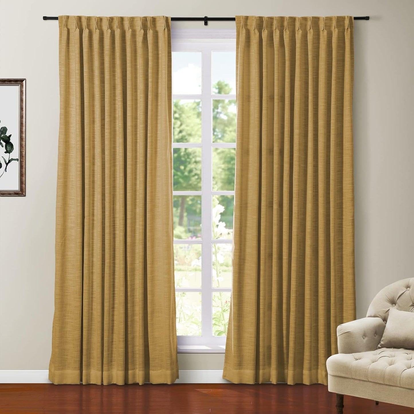 TWOPAGES Polyester Linen Heavy Weight Blackout