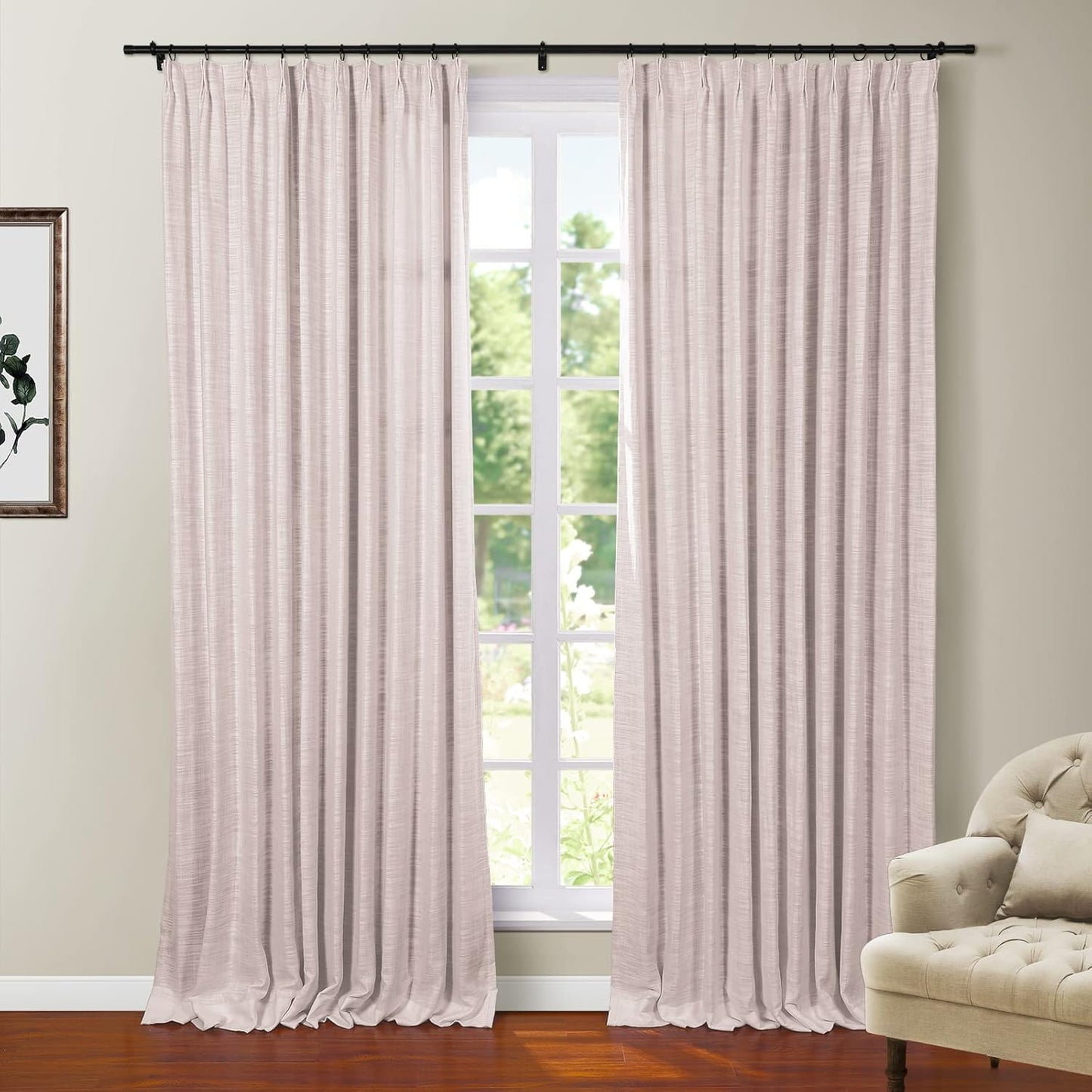 TWOPAGES Polyester Linen Heavy Weight Blackout