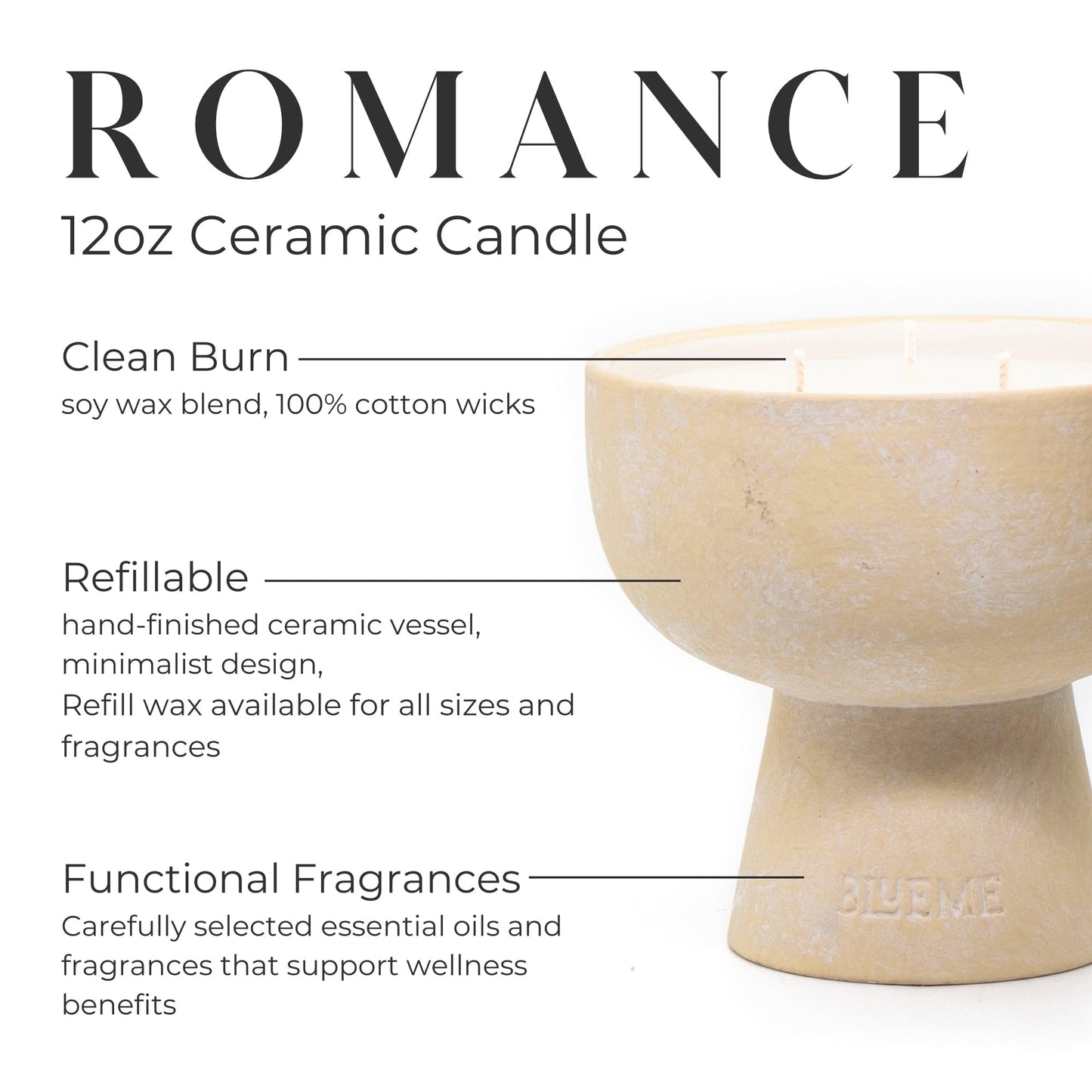 BLUEME 6-Wick Bergamot & Musk Candle