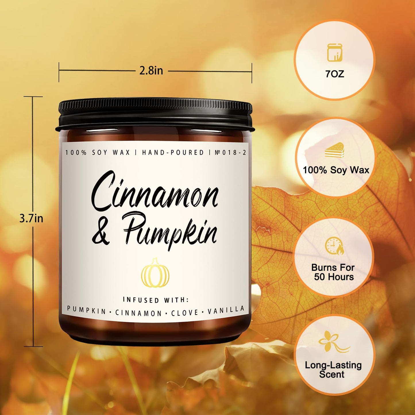 Auelife 4-Pack Fall Scented Candles