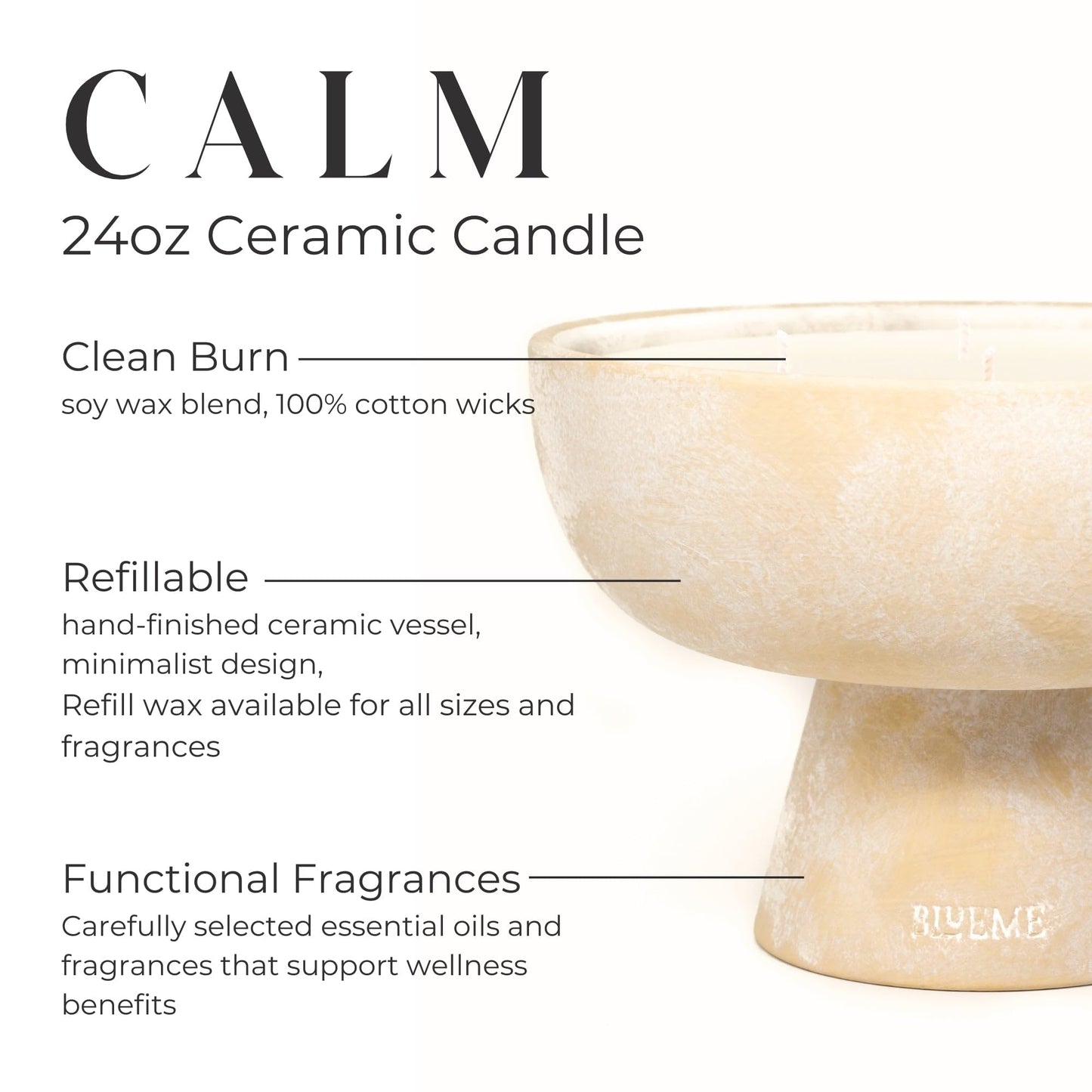 BLUEME 6-Wick Bergamot & Musk Candle