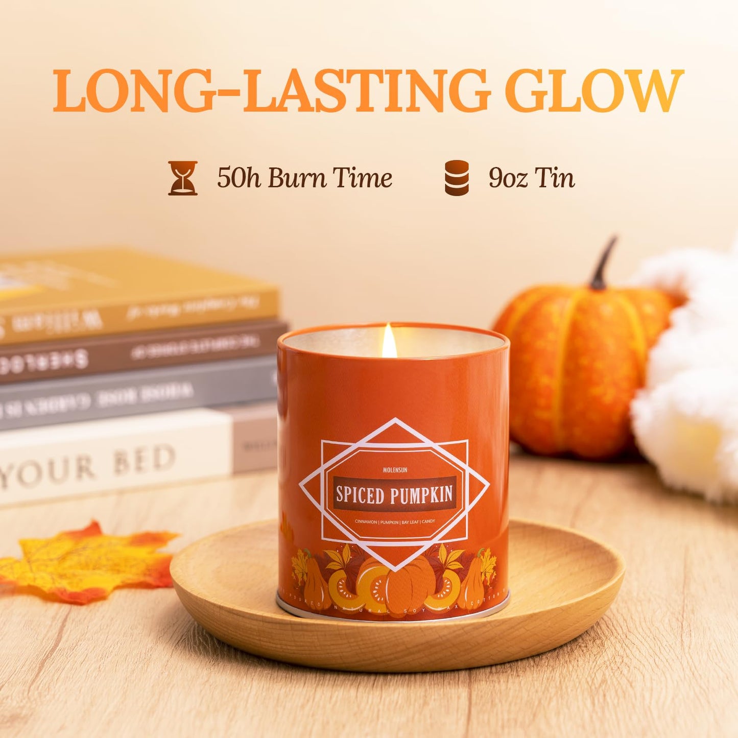 Fall Candles – 36oz (4×9oz) Soy Candles