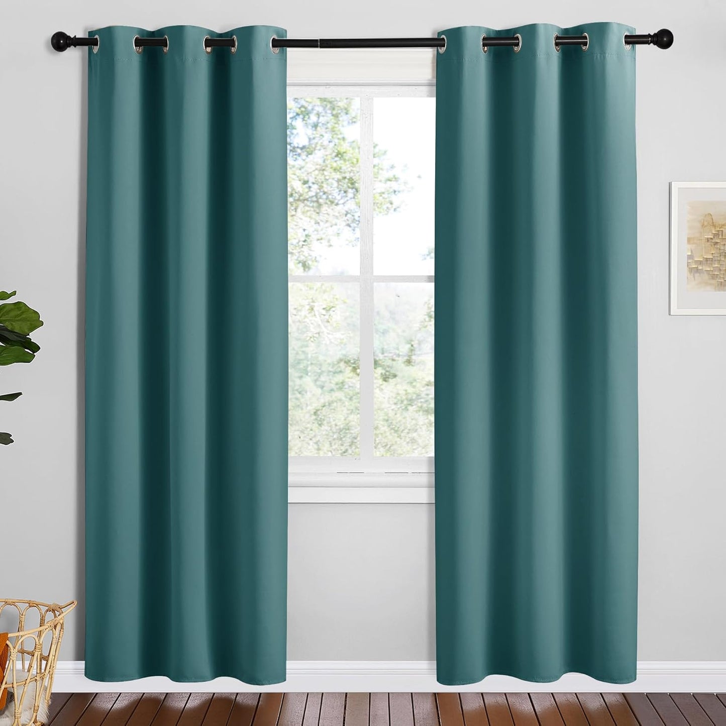 NICETOWN Blackout Curtains 42x63" Black