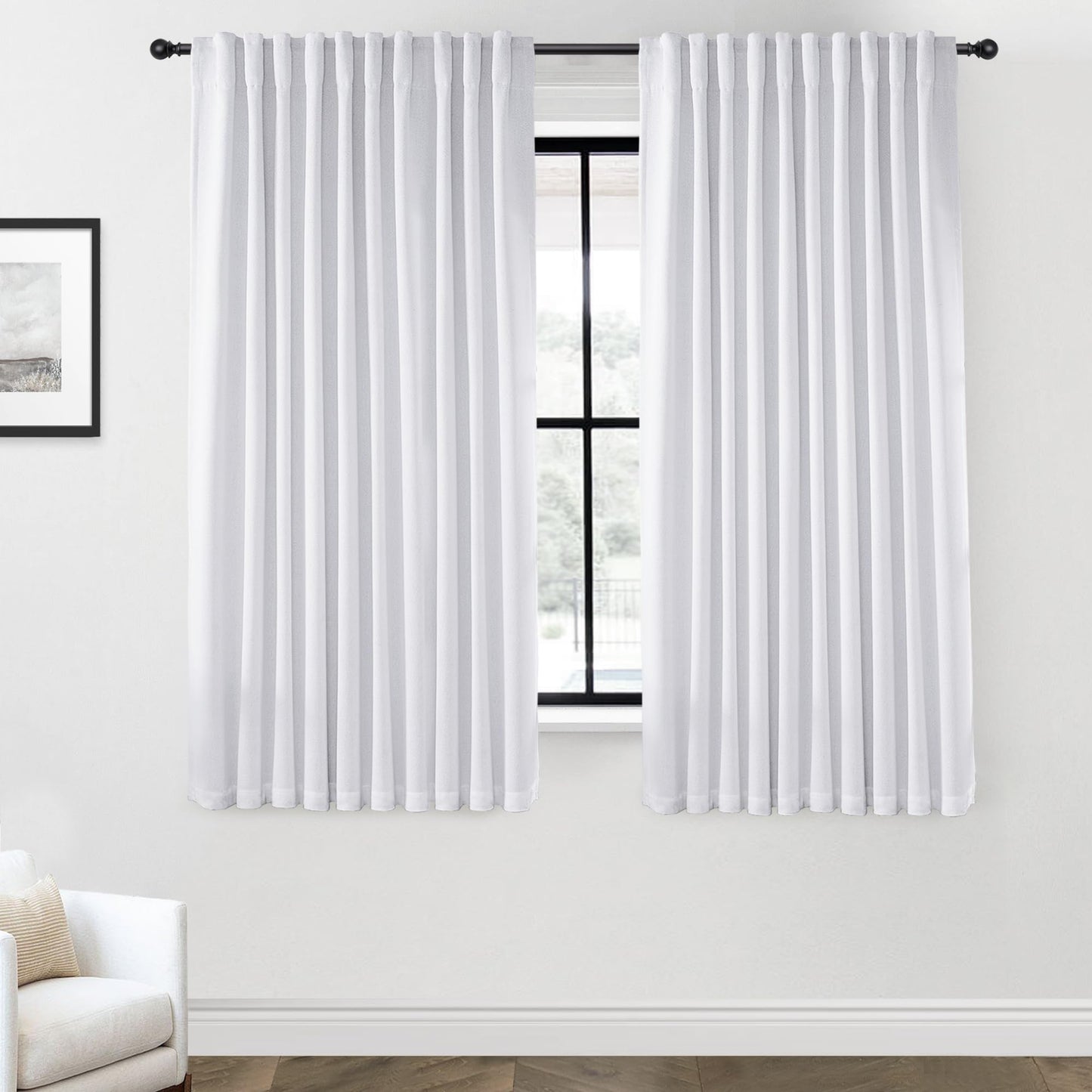 Boho Blackout Curtains Cream 70x90, 2 Panels