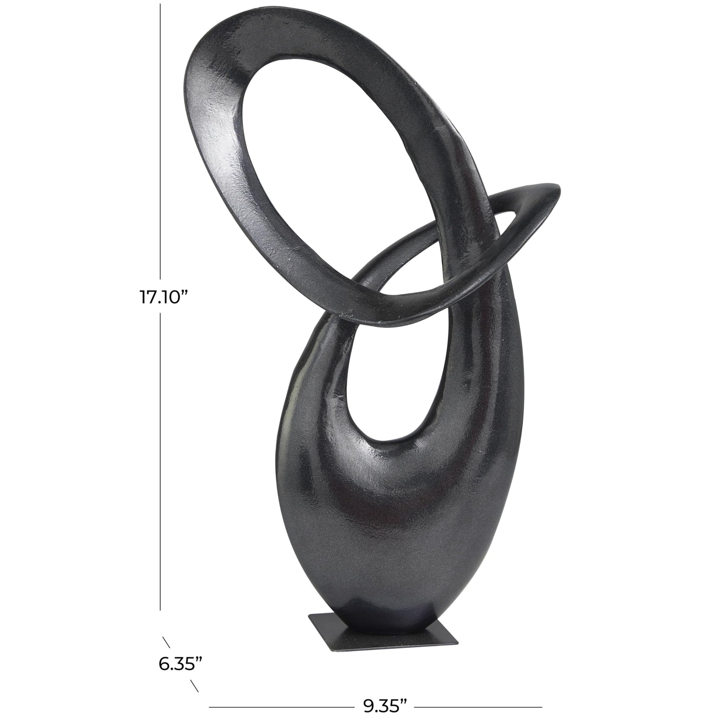 Deco 79 Abstract Sculpture 62" Black