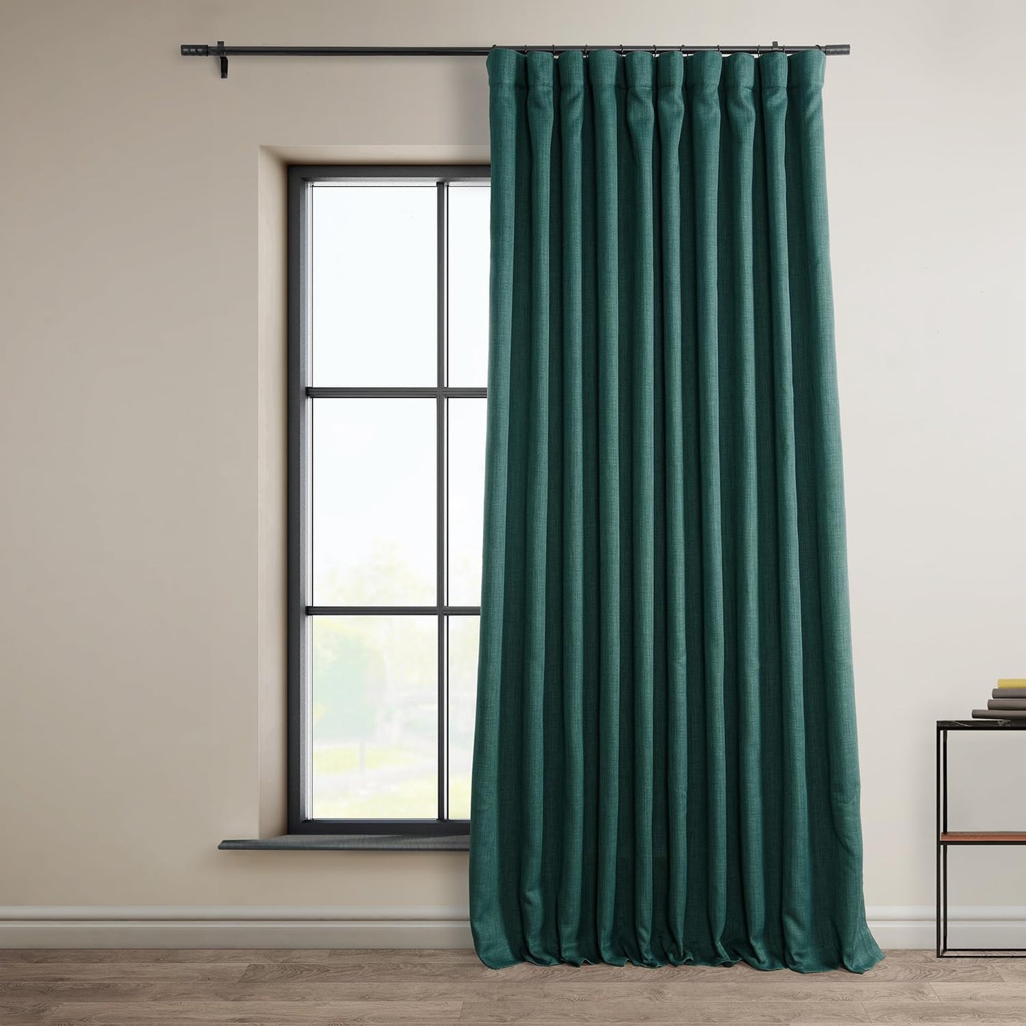 HPD Faux Linen Curtain 100x96" Birch, 1 Panel