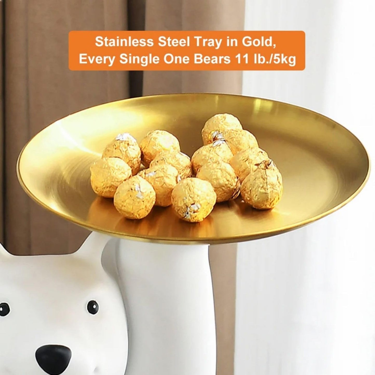 Homary Gold Leopard Side Table