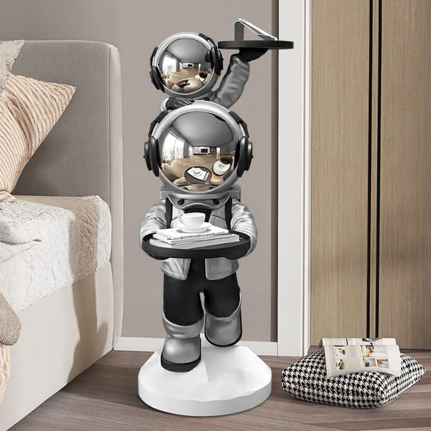 Gold Astronaut Floor Statue