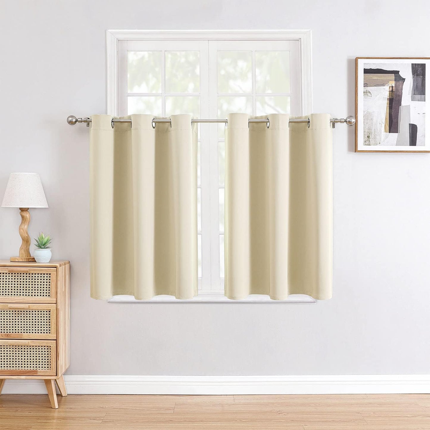 ChrisDowa Blackout Curtains 42x63" Grey, 2 Panels
