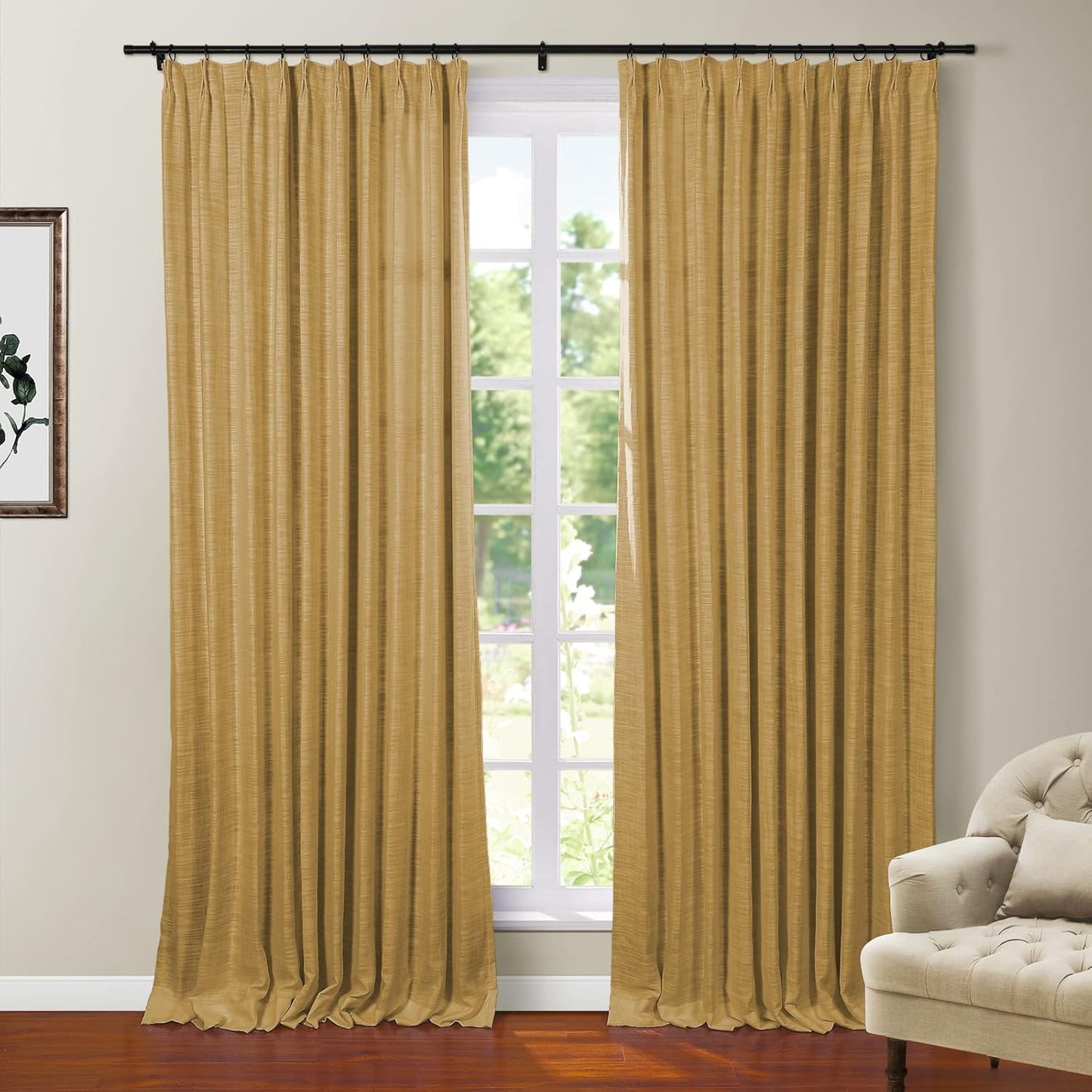 TWOPAGES Polyester Linen Heavy Weight Blackout