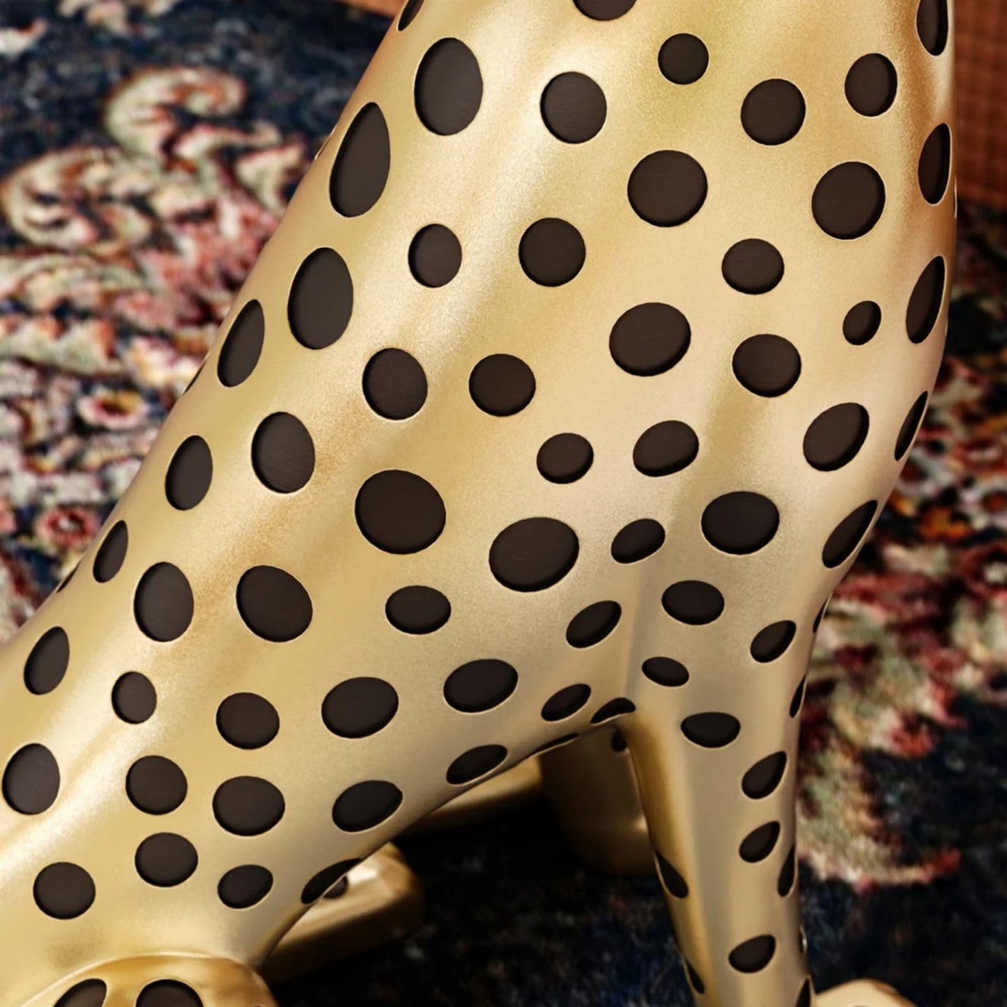 LOVEDIMA Gold Panther Statue 24.2"