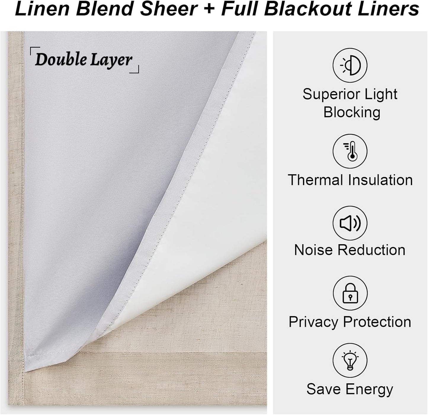 Topfinel Blackout Curtain 72x108, 1 Panel