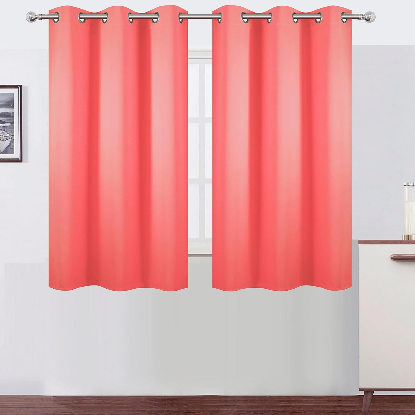 LEMOMO Blackout Curtains 52x84" Black, 2 Panels