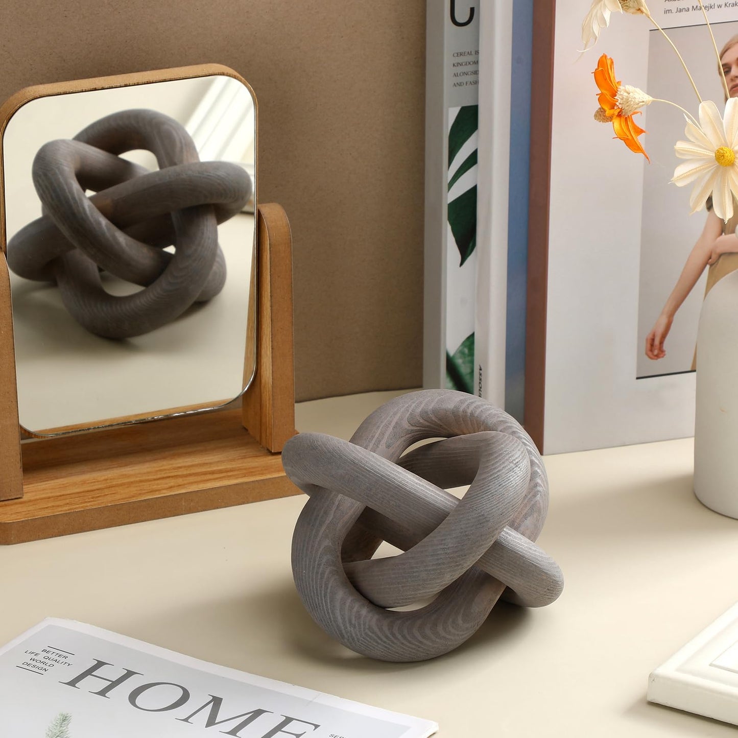 Yalikop Wood Knot Decor, White